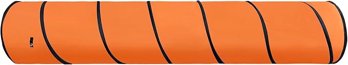 Dog Agility Tunnel, Dog Agility Equipment, Dog Agility Training with Carry Bag (Orange)