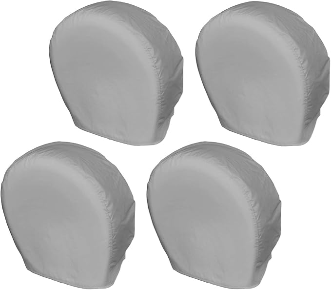 Explore Land Tire Covers 4 Pack - Tough Wheel Protector for Truck, SUV, Trailer, Camper, RV Universal Fits Tire Diameters 21 inches, Charcoal