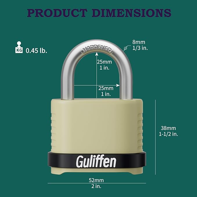 Outdoor Combination Lock, Heavy Duty Weatherproof Combination Padlock, 4 Pack Resettable Combination Lock for Locker, Shed, Garage, Gate, Fence