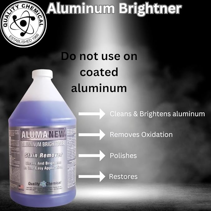 Quality Chemical Aluminum Brightner & Mag Brite Combo (2 Gallon Case) - (128 oz of Aluminum & 128 0z of Mag Brite) 2 Gallon Combo