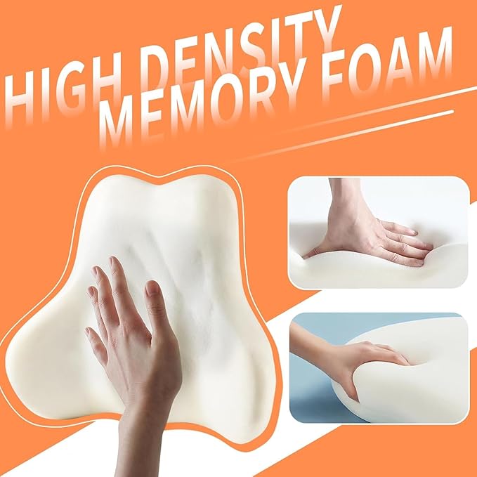 Coverado Lumbar Support Pillow for Car Seat Driver, Leather Car Seat Cushions for Driving Back Pain, Detachable Memory Foam Upper Lower Car Back Support Gray