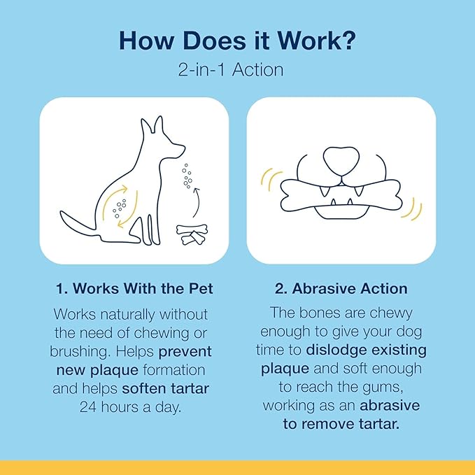 ProDen PlaqueOff System Dental Care Bones for Dogs - Dog Breath Freshener & Plaque Remover - Dog Teeth Cleaning for a Healthy Mouth - Turkey Cranberry Flavor - 17 oz