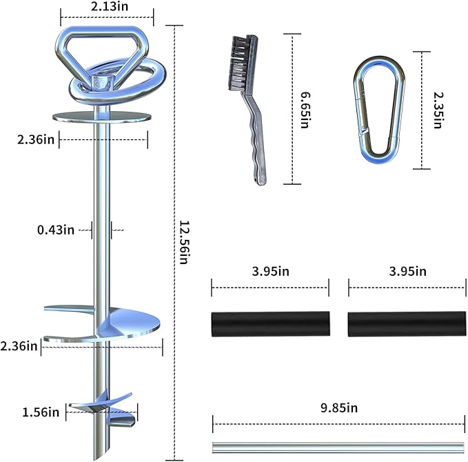 Dog Tie Out Stake,360° Swivel Dog Runner for Yard,Run Anchors for Large Dogs up to 150 lbs,Dog Leads for Yard Heavy Duty-Use Any Dog Tie Out Cable/Leash/Sand/Camping