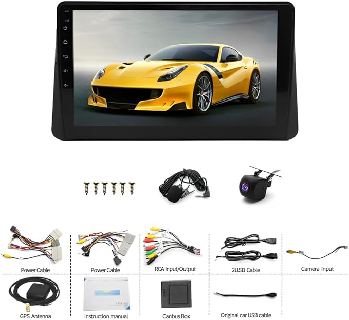 2+32G w/Android 13 Car Stereo Radio for Nissan Altima VI L34 2018-2021, 10" Double Din Car Audio Receiver Fit for w/carplay w/Android Auto WiFi GPS w/Bluetooth AHD Backup Camera Mic