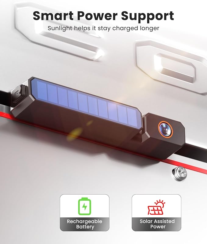 Solar Wireless Backup Camera 2-Cam System: 2-Min Install, 7.2" 1080P HD Split-Screen Monitor with Dual Antennas for Strong Signal, IP69K Waterproof Rear View Camera for Truck, RV, Camper, Trailer