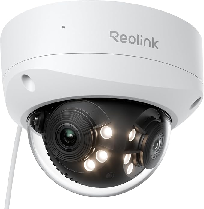 REOLINK Duo 3V PoE, 16MP UHD Dual-Lens PoE Security Camera with 180° Panoramic, Motion Track, Color Night Vision, Smart Detection, 2 Way Talk, IK10 Vandal-Proof, IP67 Weatherproof, No PT Supported
