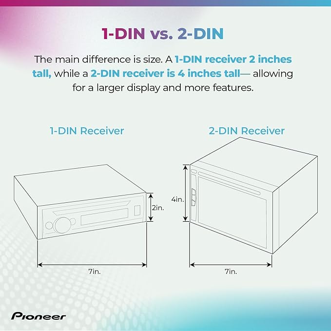 Pioneer DEH-S4220BT 1-Din CD Receiver – Bluetooth, USB/AUX, Color Change, FLAC, AM/FM Radio, Detachable Face, 50W x 4, Voice Control, Hi-Volt RCA Preouts