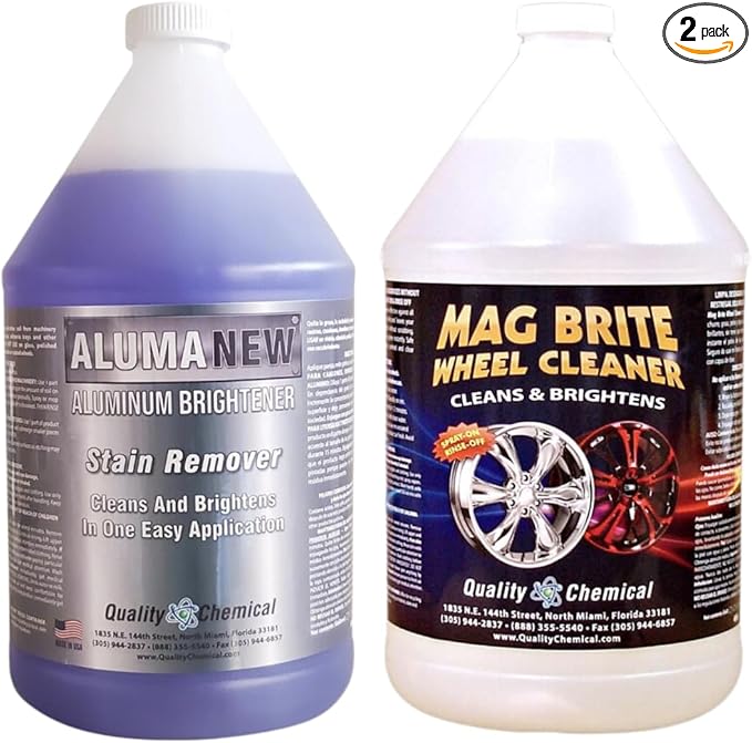 Quality Chemical Aluminum Brightner & Mag Brite Combo (2 Gallon Case) - (128 oz of Aluminum & 128 0z of Mag Brite) 2 Gallon Combo