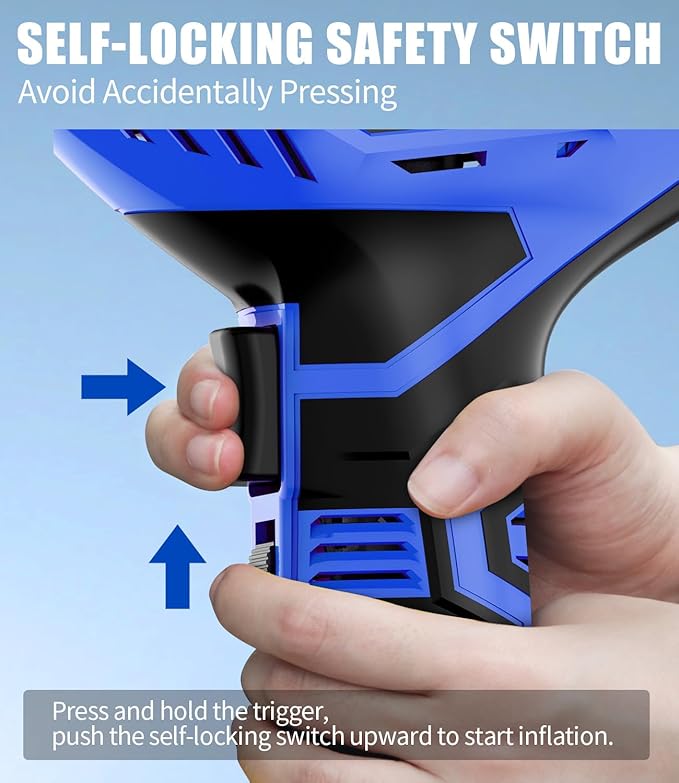 AVID POWER Cordless Tire Inflator Portable Air Compressor, 20V Rechargeable Battery Powered Car Tire Pump w/ 12V DC Adapter, Digital Pressure Gauge, Air Pump for Car, Bike, Motorcycle, Ball