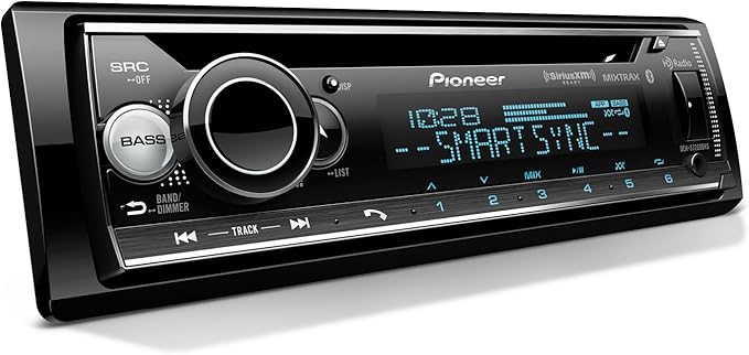Pioneer DEH-S7200BHS 1-Din CD Receiver – Bluetooth, HD Radio, SiriusXM, USB/AUX, Color Change, FLAC, AM/FM, Detachable Face, 13-Band EQ, 50W x 4, Voice Control, Hi-Volt RCA Preouts