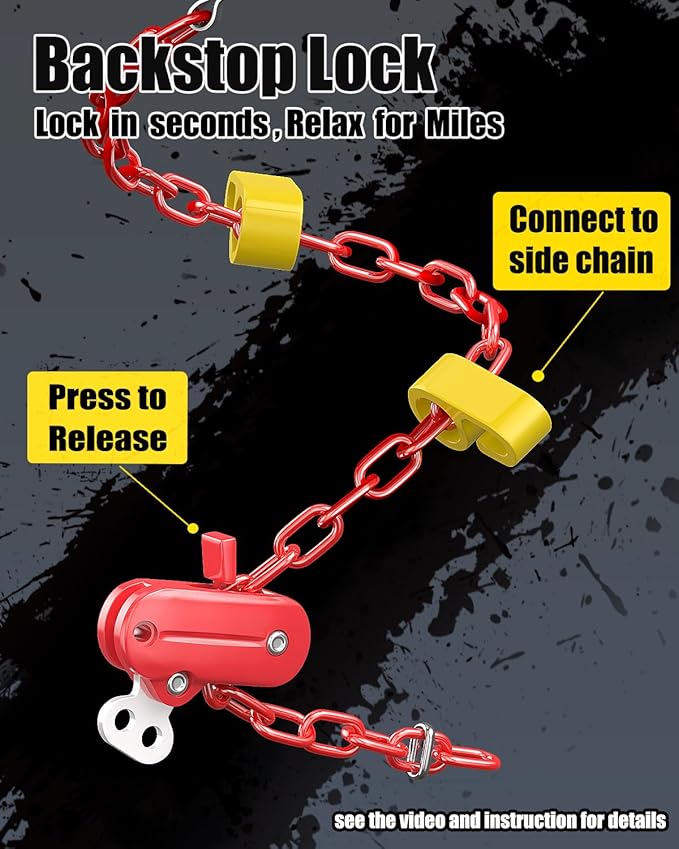 Snow-Chains Easy Install Tire-Chains, One-Pull Fit Design Tire Snow Chains for Passenger Cars, Sedan, SUVs, Emergency Winter Tire Traction Car Tires 195 205 215 225 235 245 - Set of 2 (KN110)