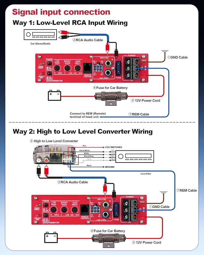10" 1200W Slim Under Seat Powered Car Subwoofer Hideaway Subwoofer with Complete Mounting Wire Kit, Car Truck Audio Subwoofer Built in Amplifier Sub Amp Combo, with Blue LED Ambient Light