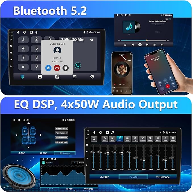 4G+64G Android 13 Car Radio for Honda Civic 2006-2011 with Wireless Carplay Android Auto GPS Navigation 10.1 Inch IPS Touch Screen Head Unit, Support Steering Wheel Control, Mirrorlink, Backup Camera