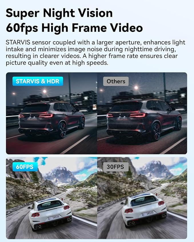 Dash Cam Front Rear, IMX415 Sensor 4K 30fps/2K 60fps+1080p, Touch Screen Dash Camera for Car, Voice Control, Built-in GPS WiFi, HDR Night Vision, 64GB Card, 160° Wide Angle, 24H Parking Monitoring