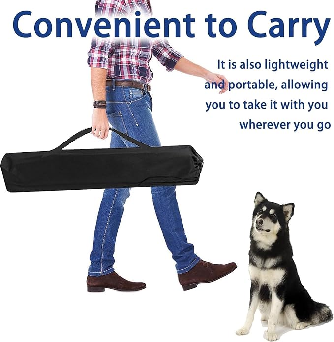 Dog Agility Equipment - Complete Dog Agility Course Backyard Set Including Tunnel & Obstacle Course, Professional Training Equipment for Dogs