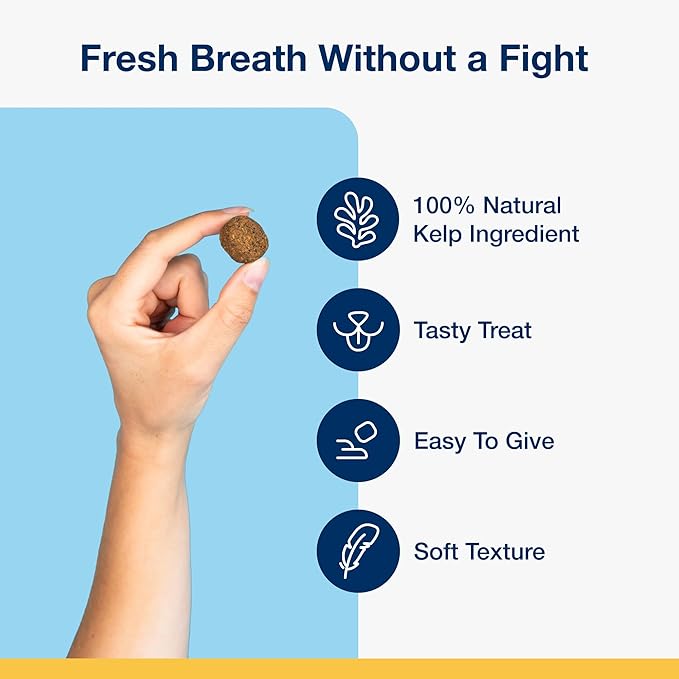 ProDen PlaqueOff Soft Chews with Natural Kelp - for Large & Giant Breed Dogs - Supports Normal, Healthy Teeth, Gums, and Breath Odor in Dogs - 45 Soft Chews