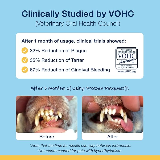 ProDen PlaqueOff Soft Chews with Organic Kelp - for Small & Medium Breed Dogs & Cats - Supports Normal, Healthy Teeth, Gums, and Breath Odor in Dogs & Cats - 45 Soft Chews