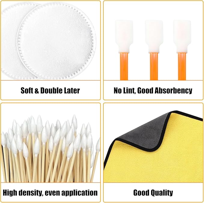 267 Pcs Card Care Clean Kit,Trading Card Cleaning Kit with Fixing Jig and EVA Shaping Foam, Suitable for PSA Rated Baseball Football Basketball Sports Cards Card Care (Orange)