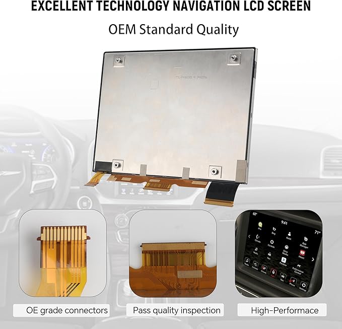 TDO-XGA084 Upgraded Digitizer for 8.4” Uconnect 4 4C UAQ Jeep Dodge RAM Chrysler 2018-2023 LCD Touch Screen Radio Navigation Display Monitor TDO-XGA0840 68388570AB, No Glue, Easy Install