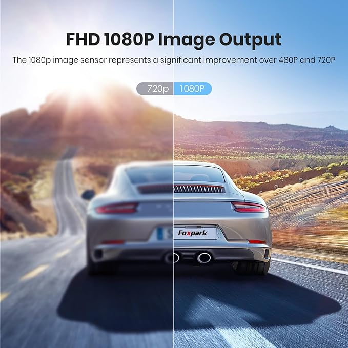 Solar Wireless Backup Camera, 1080P 5'' Monitor Back Up Camera Systems Wireless, 3 Mins DIY Installation, Reverse Camera for Car, Truck, Van, RV