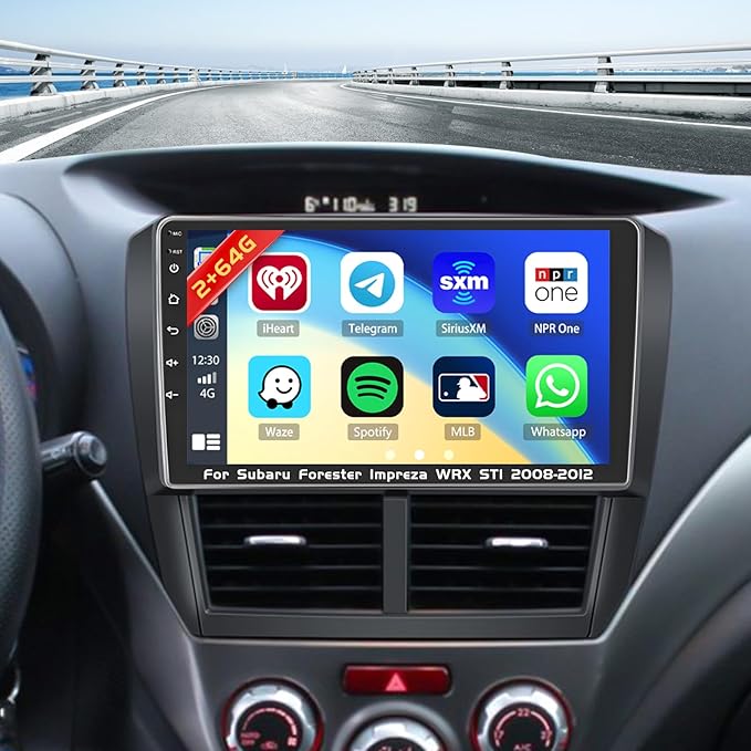[DSP] Car Radio for Subaru Forester Impreza WRX STI 2008-2012 with Wireless Carplay/Android Auto, 9 Inch Android 13 Touch Screen for Forester Stereo, Bluetooth, GPS Navigation, 5GHz WiFi