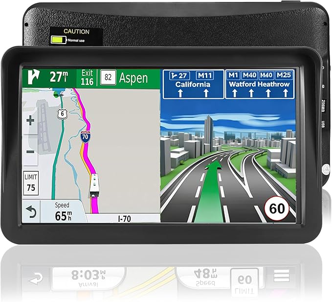 Car GPS Navigation, 2025 Map 9 inch Touch Screen Car GPS Navigation System, Voice Turn Direction Guidance, Support Speed and Red Light Warning(Free Update Lifetime Map)