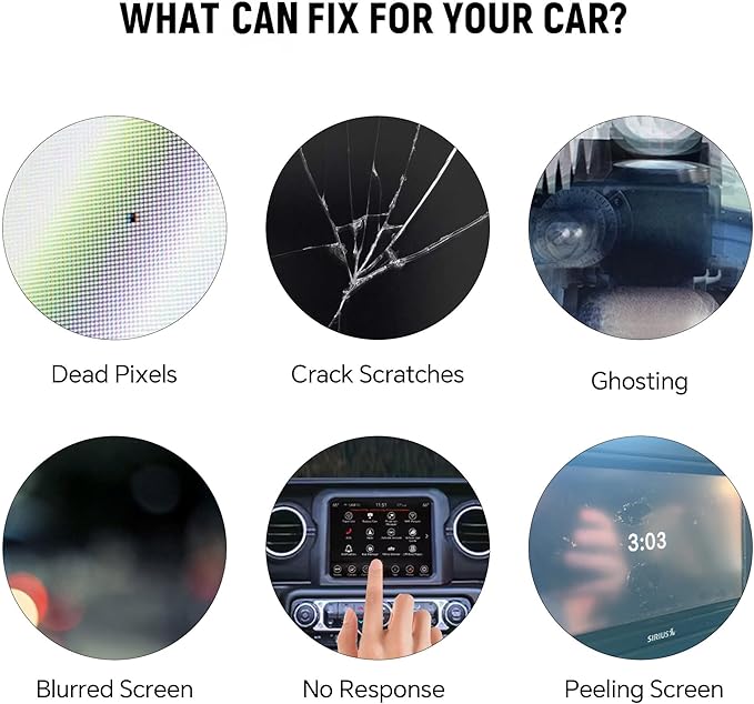 TDO-XGA084 Upgraded Digitizer for 8.4” Uconnect 4 4C UAQ Jeep Dodge RAM Chrysler 2018-2023 LCD Touch Screen Radio Navigation Display Monitor TDO-XGA0840 68388570AB, No Glue, Easy Install