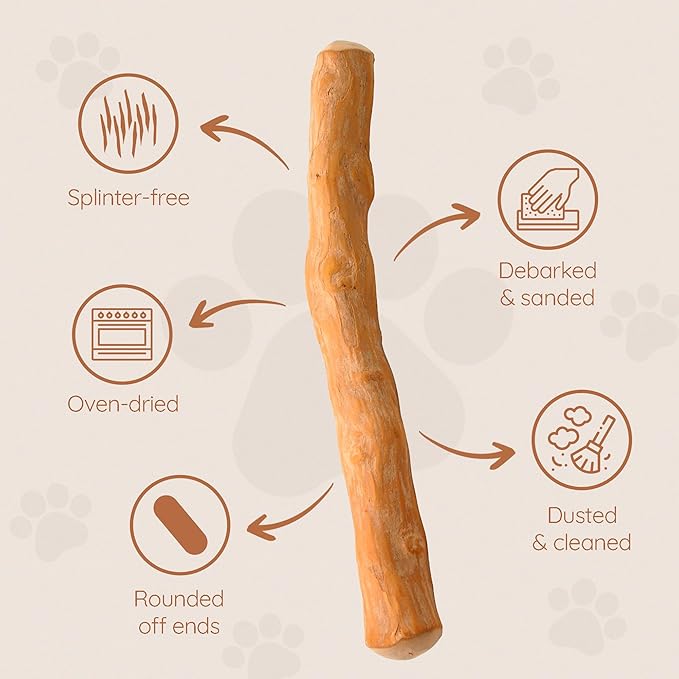 Wildfang® Coffee Wood Dog Chew, Large - Tough Chew Toys for Aggressive Chewers, Dog Teething Toys for Puppies, Training for Chewing Muscles, Coffee Tree Sticks for Large Dogs (55-99 lbs)