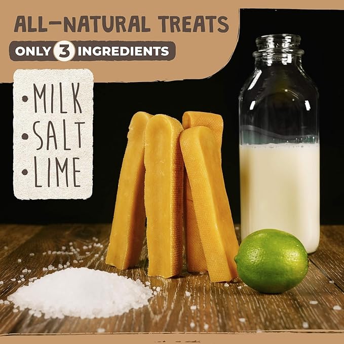 Mighty Paw Yak Cheese Dog Chews - All-Natural Treats for Dogs - High Protein Treat with 68 Grams of Protein Per Chew - Delicious and Long Lasting - Limited Ingredients - Monster 4 Pack