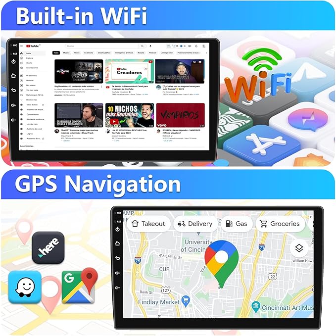 4G+64G Android 13 Car Radio for Honda Civic 2006-2011 with Wireless Carplay Android Auto GPS Navigation 10.1 Inch IPS Touch Screen Head Unit, Support Steering Wheel Control, Mirrorlink, Backup Camera