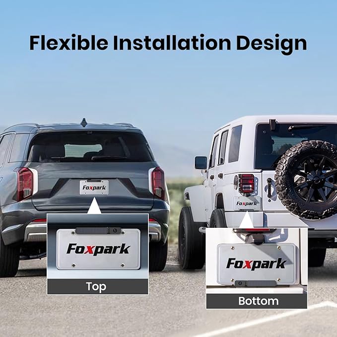 Solar Wireless Backup Camera, 1080P 5'' Monitor Back Up Camera Systems Wireless, 3 Mins DIY Installation, Reverse Camera for Car, Truck, Van, RV