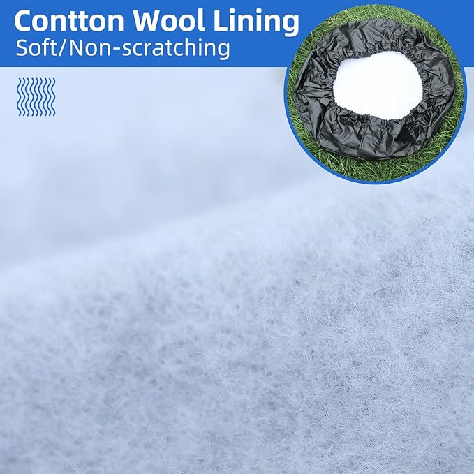 VINPATIO RV Tire Covers Set of 4, Tough Waterproof Wheel Protector for Trailer Camper, Truck, SUV, Motorhome, Universal Fits Tire Diameters 24-26 inches, Black