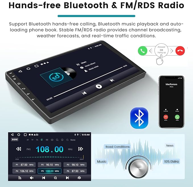 Car Radio for Nissan Versa Sedan 2015 2016 2017 2018 2019: [2G+64G] 10.1 inch Car Stereo with Wireless Carplay Android Auto, Touch Screen Upgrade for Nissan Versa with DSP Backup Camera