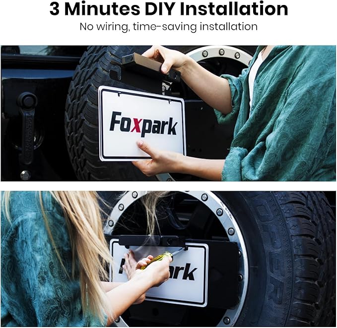 Solar Wireless Backup Camera, 1080P 5'' Monitor Back Up Camera Systems Wireless, 3 Mins DIY Installation, Reverse Camera for Car, Truck, Van, RV