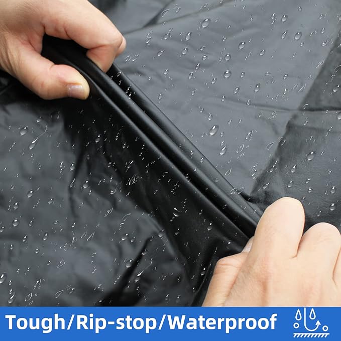 VINPATIO RV Tire Covers Set of 4, Tough Waterproof Wheel Protector for Trailer Camper, Truck, SUV, Motorhome, Universal Fits Tire Diameters 24-26 inches, Black