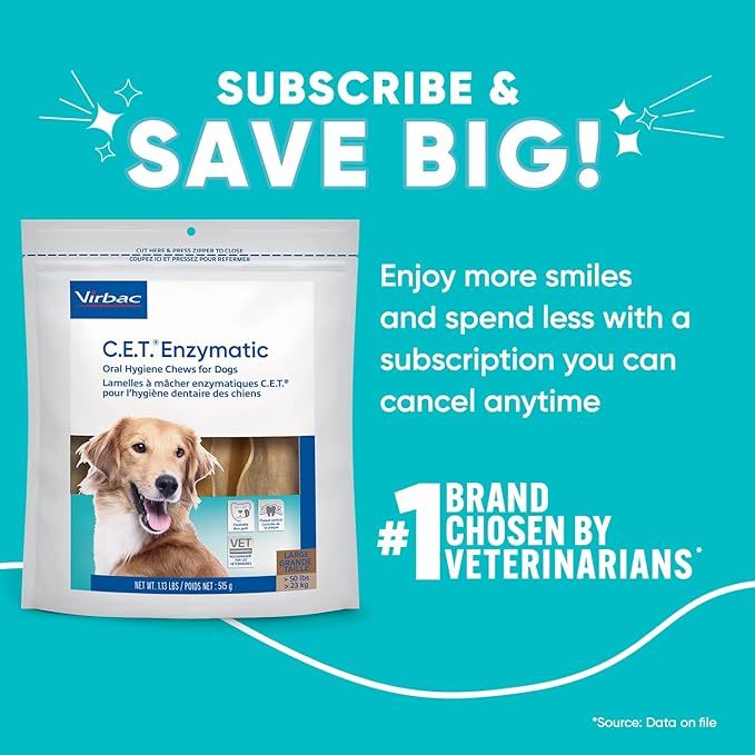 C.E.T. Oral Hygiene Chews for Dogs (Large / 30 count)