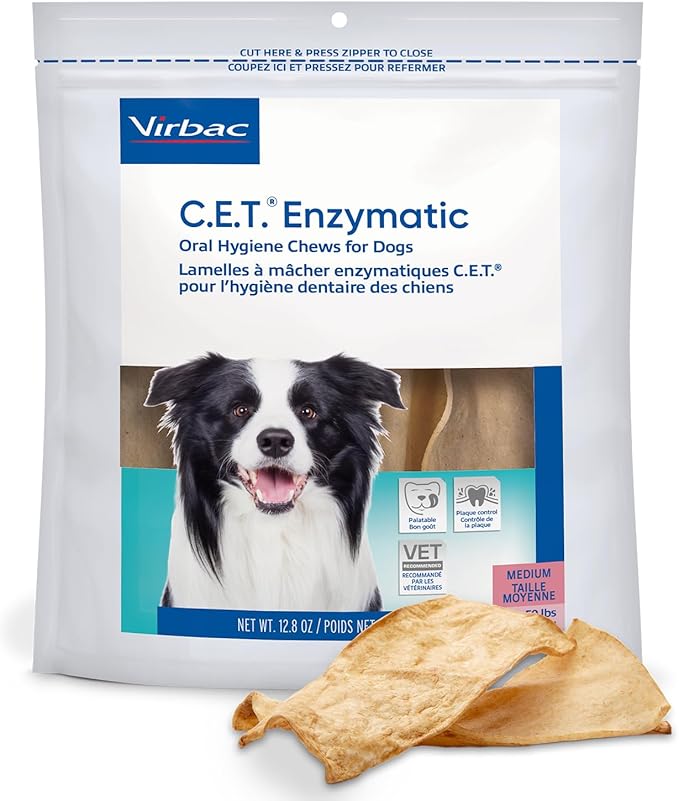 Virbac C.E.T. Enzymatic Oral Chews for Dogs 26-50 lbs, 30 ct