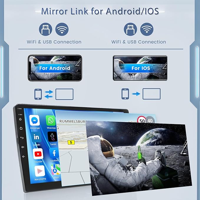 Roinvou [2G+64G] for Subaru Forester Impreza WRX STI 2008 2009 2010 2011 2012 Car Radio with Wireless Carplay/Android Auto, 9 Inch Android 15 IPS Touch Screen Car Stereo, Bluetooth, GPS, WiFi, HiFi