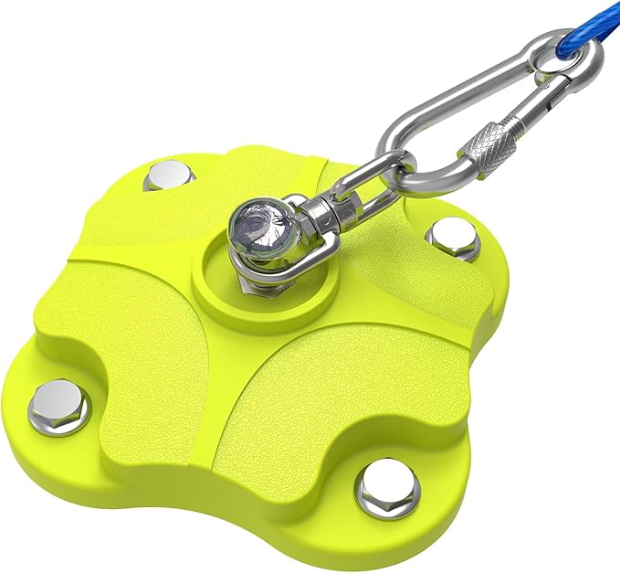 Dog Tie Out Stake for Yard & Camping - Heavy Duty Ground Anchor- Stainless Steel&Composite, 200LBS, Dual 360° Tangle-Free Swivel, Outside Green Dog Runner Stake (One Dog Stake/200lbs/No Cable)