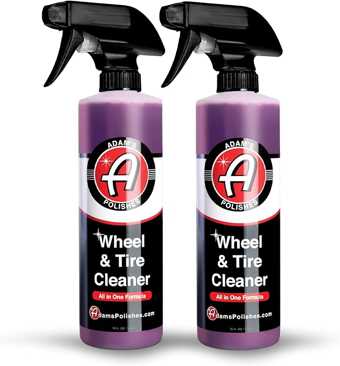 Adam's Polishes Wheel & Tire Cleaner (16oz, Pack of 2) - Professional All in One Tire & Wheel Cleaner Car Wash Well Cleaning Spray for Car Detailing, Safe On Most Rim Finishes