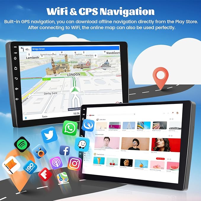 [8 Core 6+128G] Radio for Subaru Forester Impreza WRX STI 2008-2012, Roinvou Android 9 Inch Touch Screen Car Stereo with Wireless Carplay Android Auto/Bluetooth 5.0/32 EQ/GPS/5GHz WiFi/59UI