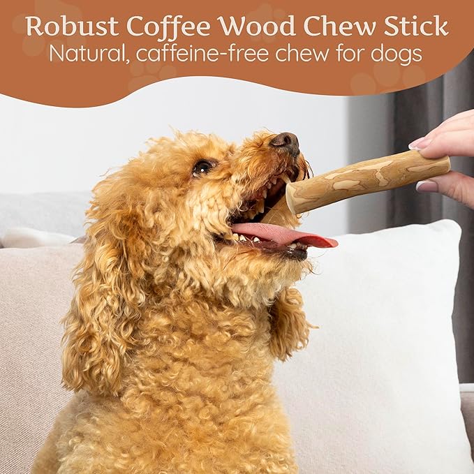 Wildfang® Coffee Wood Dog Chew, Small - Tough Chew Toys for Aggressive Chewers, Dog Teething Toys for Puppies, Training for Chewing Muscles, Coffee Tree Sticks for Small Dogs (22-33 lbs)