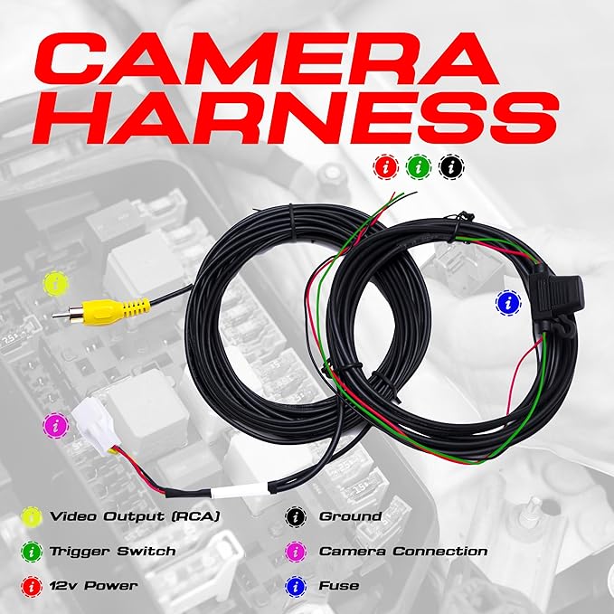 Master Tailgaters Black Tailgate Handle with Backup Camera Replacement for Nissan Armada (2004-2015) | IP68 Waterproof | Parking Grid Lines Available | Easy to Install