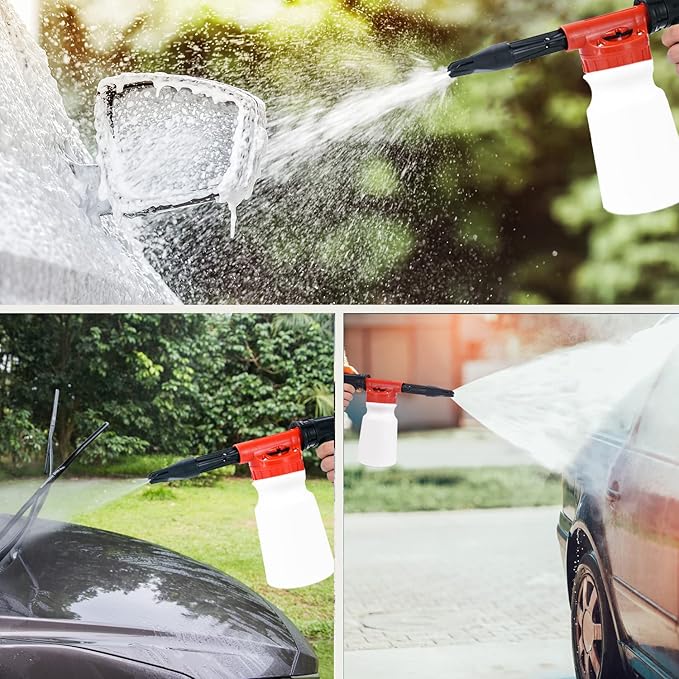 Car Wash Kit - Car Cleaning Kit,Car Wash Kit with Foam Gun, Microfiber Sponge and Towels,Tire Brush, Collapsible Bucket,Car Wash Foam Gun