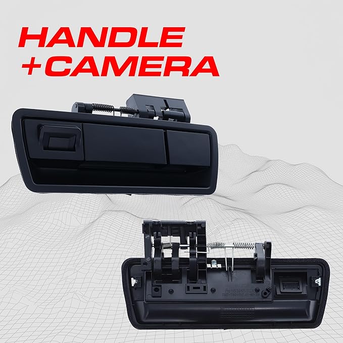 Master Tailgaters Black Tailgate Handle with Backup Camera Replacement for Nissan Armada (2004-2015) | IP68 Waterproof | Parking Grid Lines Available | Easy to Install