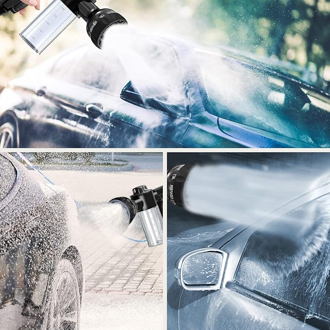 Car Wash Kit -Car Cleaning Kit Cars Washs Foam Gun Microfiber Sponge Cars Washing Kits Tire BrushTowels Complete Large Washs Mitt