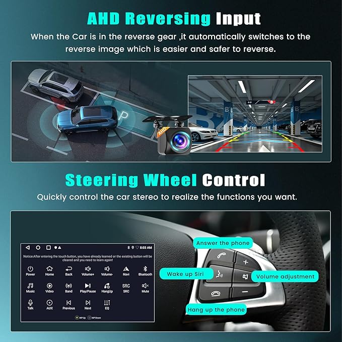 2+64G Android 15 Car Stereo for Hyundai Sonata 2009 2010 (Manual A/C),9 inch Touch Screen Radio Wireless Apple CarPlay Android Auto DSP 5G WiFi Bluetooth GPS+Free AHD Backup Cam