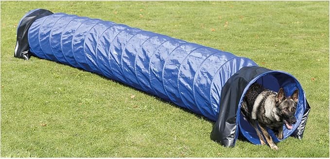 TRIXIE Dog Agility Tunnel– Dog Tunnel for Large Dogs Agility Training, Portable Dog Tunnel 196.9 in Long & 23.6 in Diameter, Dog Agility Equipment for Beginners & Advanced