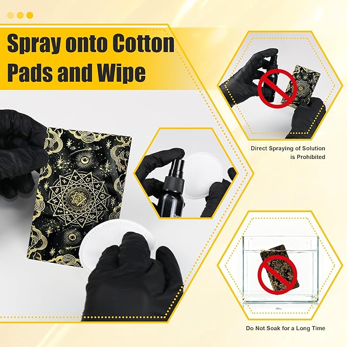 Card Care Clean Kit,17-in-1 Card Cleaning and Polishing Restoration Kit, Trading Card Cleaning Box with Cleaning Spray and Balck Nitrile Gloves, Suitable for Surface Card Care&Flatten Edges