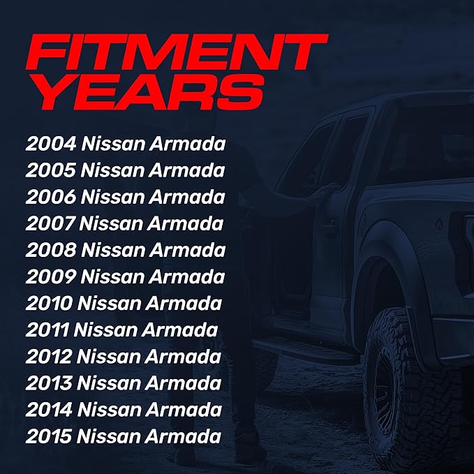 Master Tailgaters Black Tailgate Handle with Backup Camera Replacement for Nissan Armada (2004-2015) | IP68 Waterproof | Parking Grid Lines Available | Easy to Install